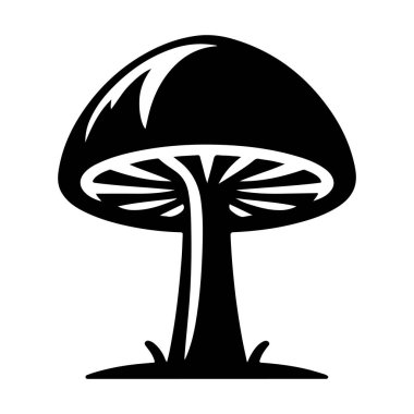 Mantar. Web simgesi basit illüstrasyon