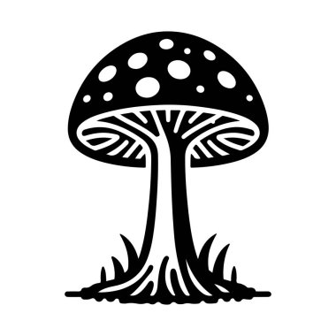 Mantar simgesi, vektör illüstrasyonu