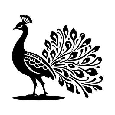 Siyah bir kuş silueti