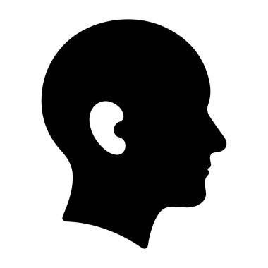 Beyaz arka planı olan bir adamın silueti.