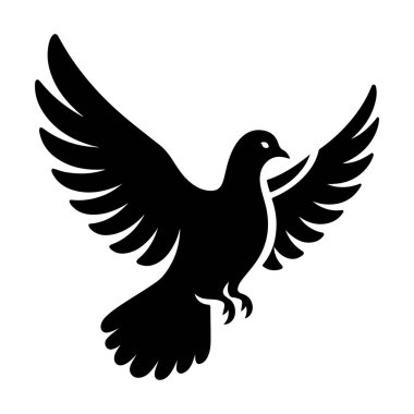 Güvercin simge vektör çizim