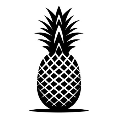 tropik ananas, illüstrasyon, beyaz arkaplan üzerindeki vektör.