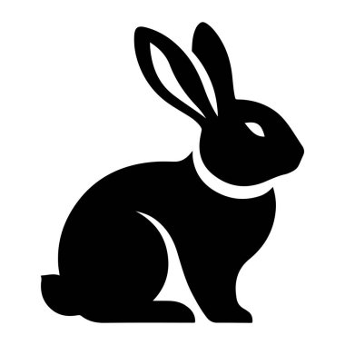 Tavşan Paskalya Tavşanı simgesi, basit stil.