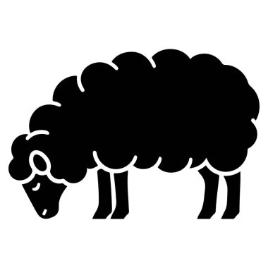 Koyun simgesi, vektör illüstrasyonu