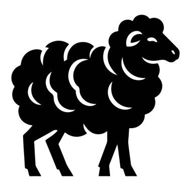 Koyun ikonu vektör illüstrasyonu