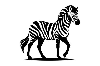 Zebra vektör çizimi. hayvan, hayvan, zebra