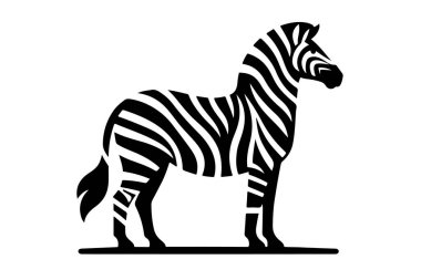 Zebra ikonu. Web için zebra vektör simgesinin basit çizimi