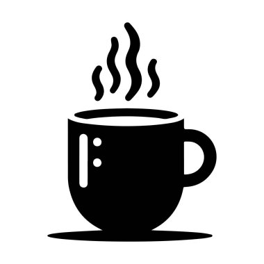 Kahve kupası ikonu. Vektör illüstrasyonu