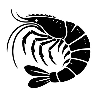 Siyah karides vektörü sanatı 