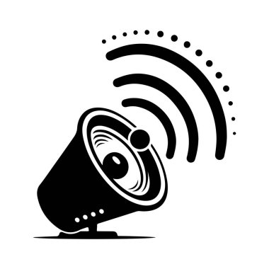 radyo simgesi, basit siyah tasarım