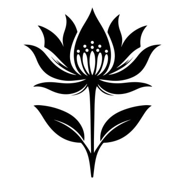 Nilüfer çiçeği ikonu vektör illüstrasyon tasarımı