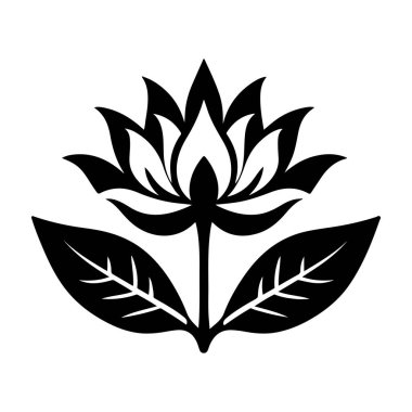 Nilüfer çiçeği ikonu vektör illüstrasyon tasarımı