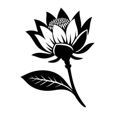 Yaprak ikonlu nilüfer çiçeği