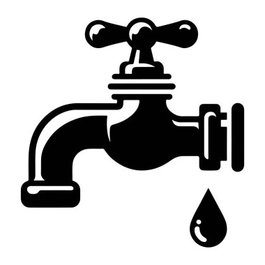 Musluk. Web simgesi basit illüstrasyon