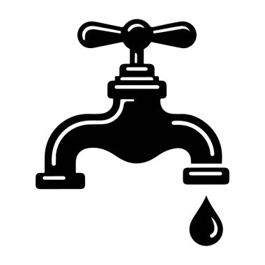 Düşürmeli musluk beyaz arkaplanda izole