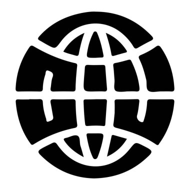 dünya simgesi vektör illüstrasyonu