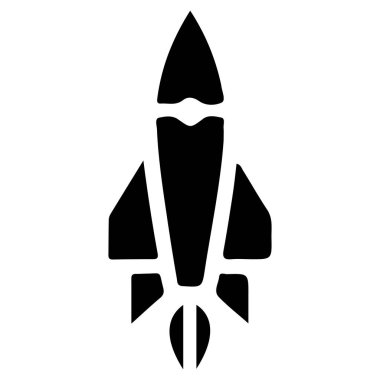 roket ikonu vektör illüstrasyonu