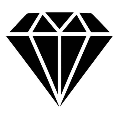 Elmas simgesi, siyah vektör biçimi