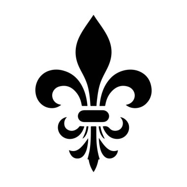 Fleur-de-lis ikonu. vektör illüstrasyonu
