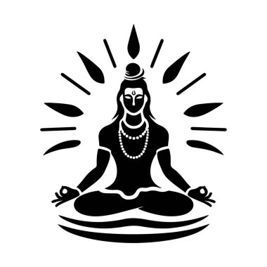 Yoga meditasyon vektör çizim