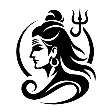lord shiva vektör çizim.