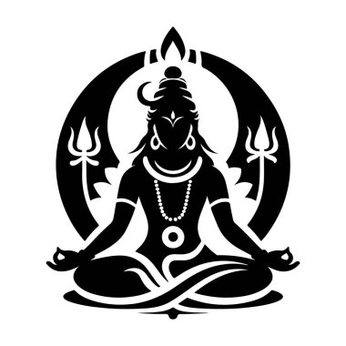 lord shiva vektör çizim