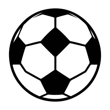 futbol topu simgesi, vektör illüstrasyonu