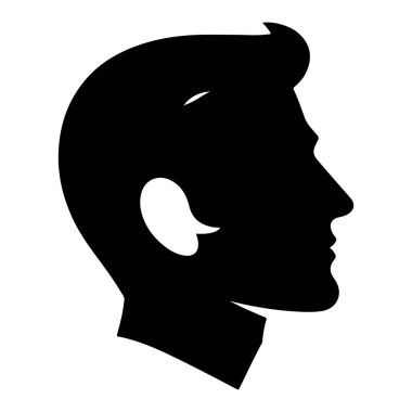 bir erkek kafası profili