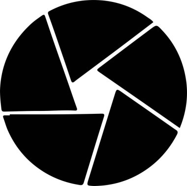 Kamera Açıklığı Silüeti Resimlendirme Vektör Grafik Tasarımı