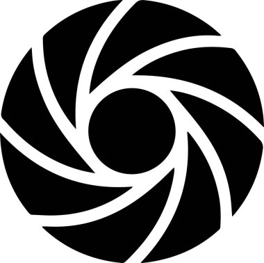 Kamera Açıklığı Silüeti Resimlendirme Vektör Grafik Tasarımı