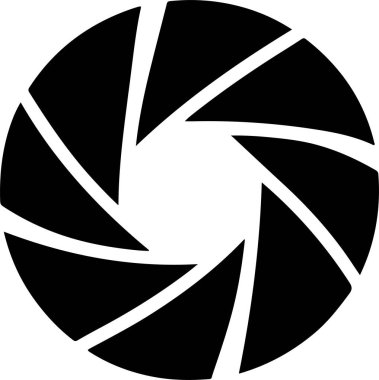 Kamera Açıklığı Silüeti Resimlendirme Vektör Grafik Tasarımı