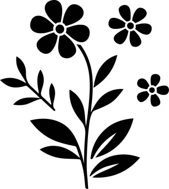 Taslak biçiminde çiçek süsleme simgesi