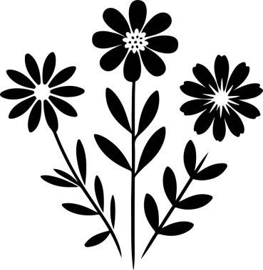 çiçek simgesi vektör illüstrasyonu
