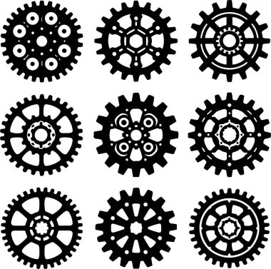 gear wheel icon set