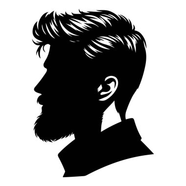 sakallı adam portresi vektör çizimi