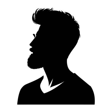 Sakallı adam, vektör çizimi.