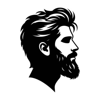 İnsan kafası silueti. Vektör illüstrasyonu