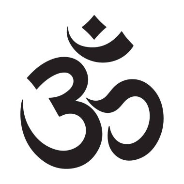 om vektör simgesi. düz stil vektör sembolü. Beyaz arkaplan basit bir siyah arkaplan.