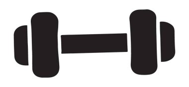 Fitness çan simgesi, düz vektör biçimi tasarımı