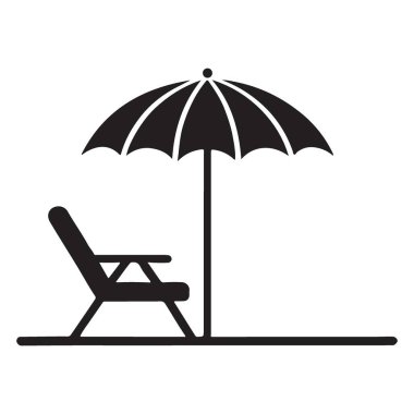 Beyaz arkaplanda şemsiye simgesi