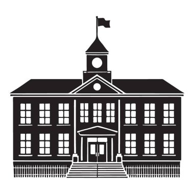 New York Eyaleti 'nin binası. okul vektör simgesi oluşturuluyor