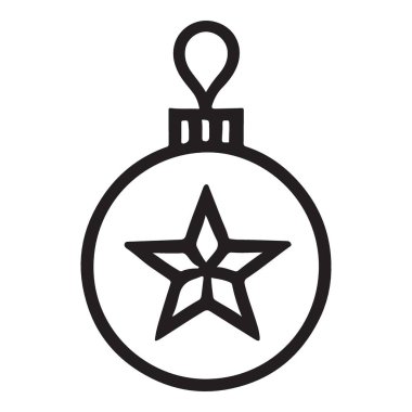 Zarif Siyah Siluet Yıldız Noel Süslemesi