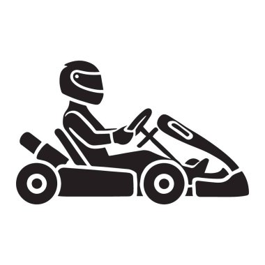 Heyecan verici Go-Kart Yarış Silüeti Resimleri Hız Deneyimi