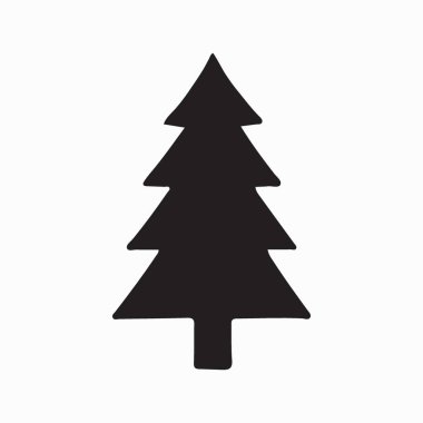 Zarif Siyah Siluet Noel Ağacı Resimleri Tatil Tasarımları İçin Mükemmel