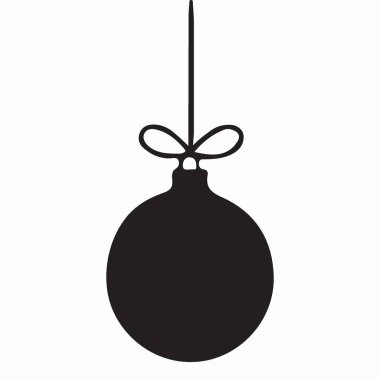 Zarif Siyah Siluet Kar Tanesi Noel Süslemesi