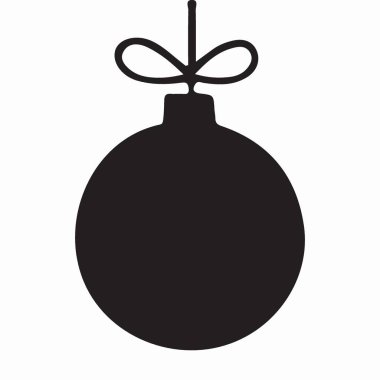 Zarif Siyah Siluet Kar Tanesi Noel Süslemesi