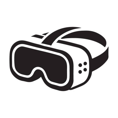 Koruyucu Kar Gözlükleri Kış Sporları için Siluet Çizimi