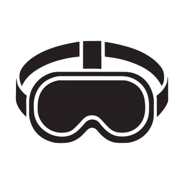 Koruyucu Kar Gözlükleri Kış Sporları için Siluet Çizimi