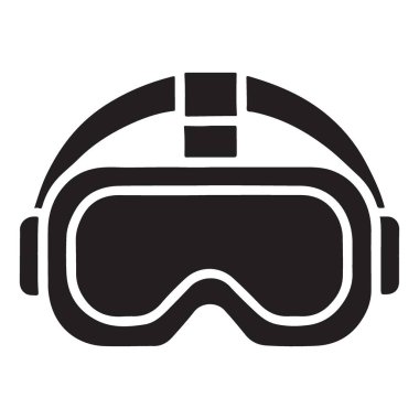 Etkileyici Sanal Gerçeklik Kulaklığı Siluet İllüstrasyonu