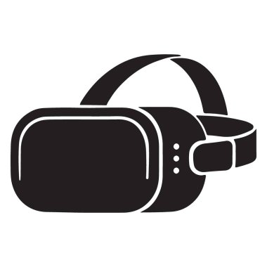 Etkileyici Sanal Gerçeklik Kulaklığı Siluet İllüstrasyonu
